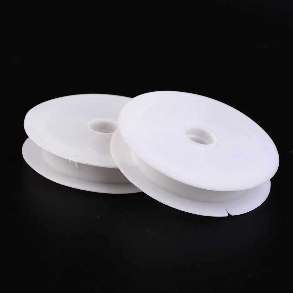 10Pcs White Plastic Empty Spools for Wire Thread Bobbins Stringing Material Jewelry Making Organizer Tool 83x16mm