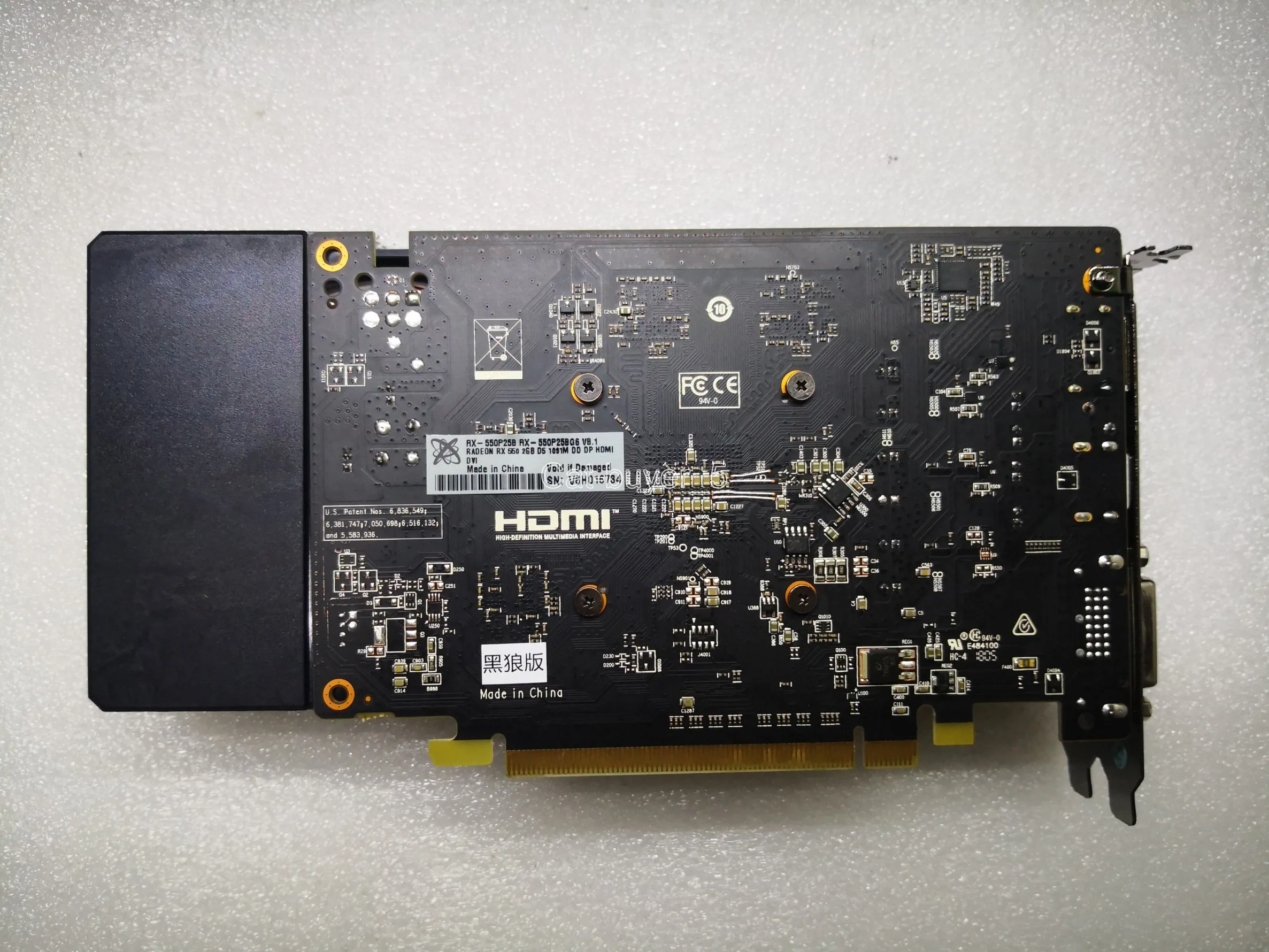 XFX Video Thẻ RX550 4GB GDDR5 PCI-Thể Hiện DP/DVI/HDMI