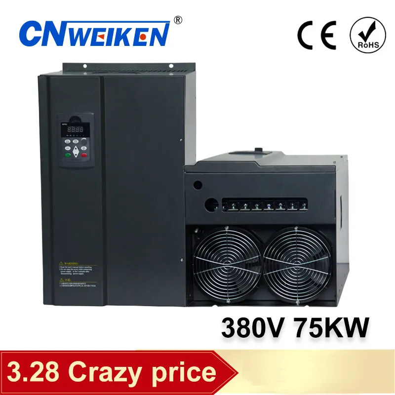 Frequency Converter For Motor 380V 75KW/93KW/110KW 3 Phase Input And Three Output 50hz/60hz AC Drive VFD Frequency Inverter