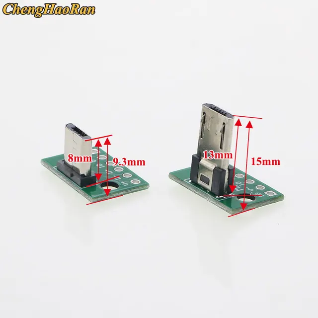 5 sztuk pionowe złącze USB MiCroUSB Micro USB 2.0 męskie złącze głowicy PCB konwerter Adapter tabliczka zaciskowa 180 stopni pionowe