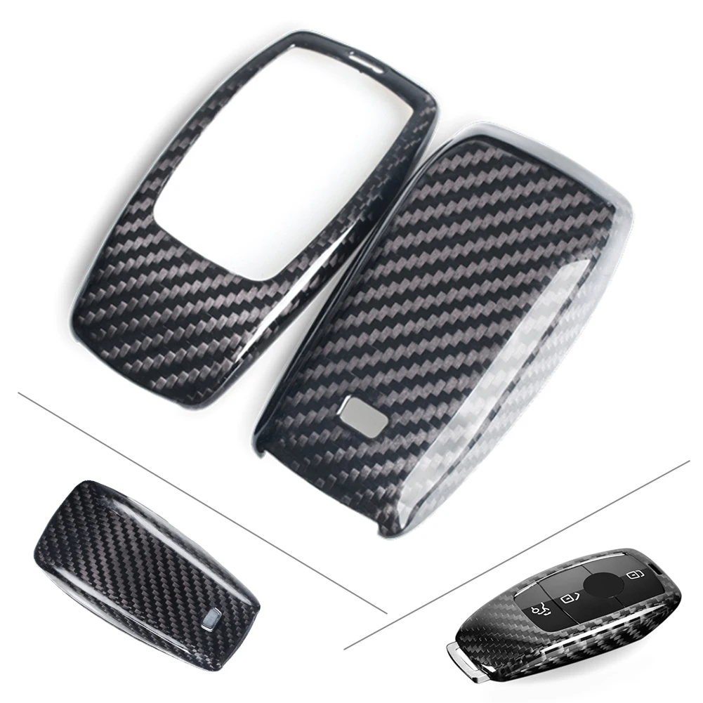 Car Remote Key Shell Cover Carbon Fiber Case Housing For Mercedes Benz W213 E-Class 2016 2017 2018 Auto Accessories