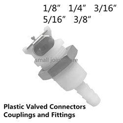 Conector fêmea para conexão de parede, soquete de acoplamento com válvula para 1/4 