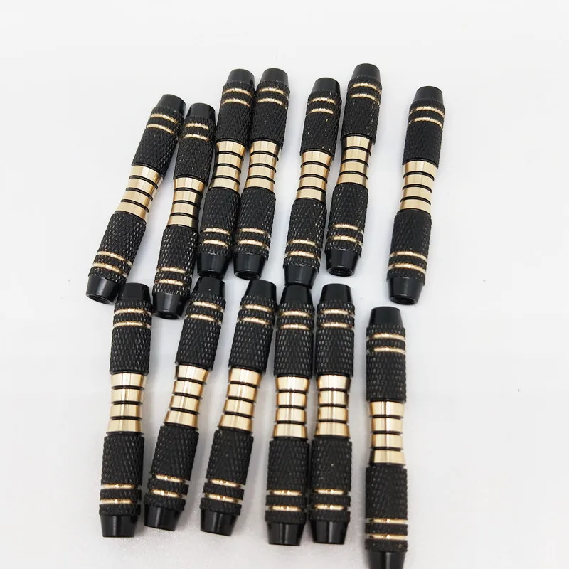 3pcs 16 Grams Copper Dart Barrels Replacement Shafts Grip Black For Soft Tip Dart And Steel Tip Darts Play Accessories