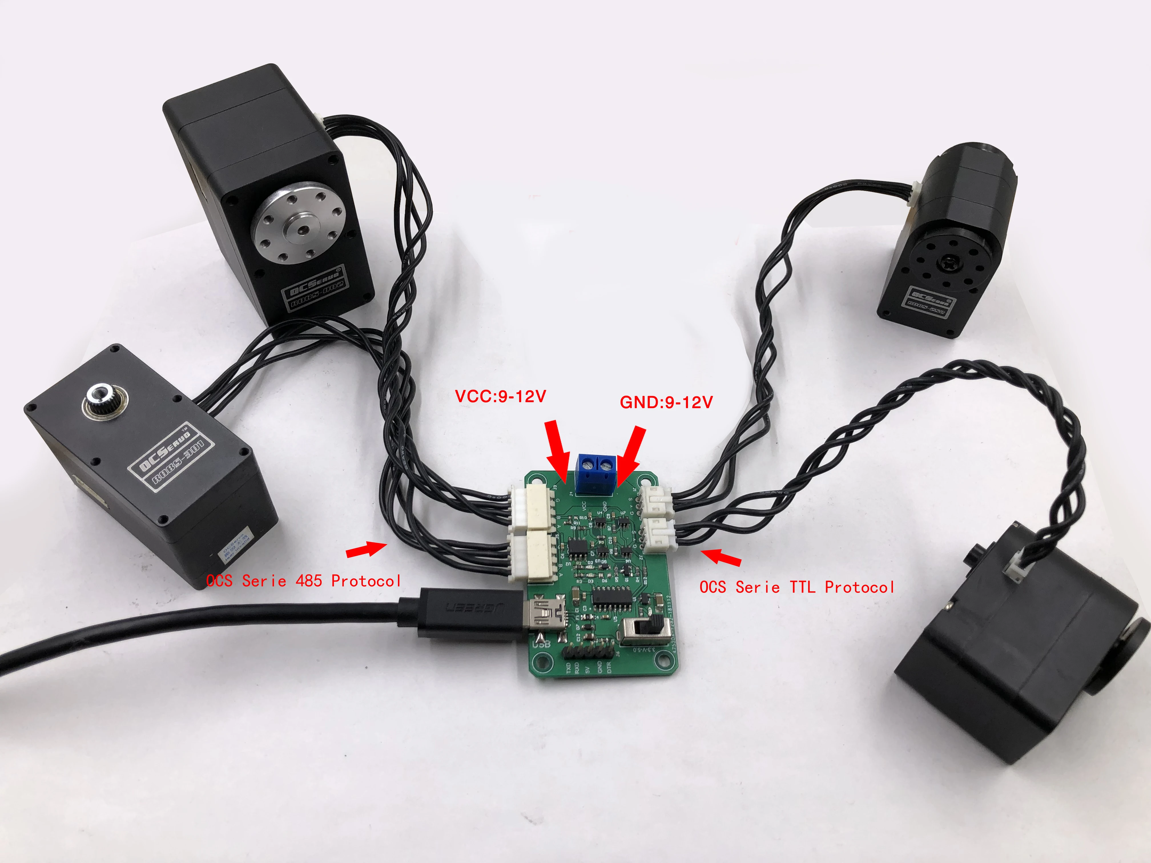 Ocservo USB untuk 485/TTL Konversi Sinyal Papan