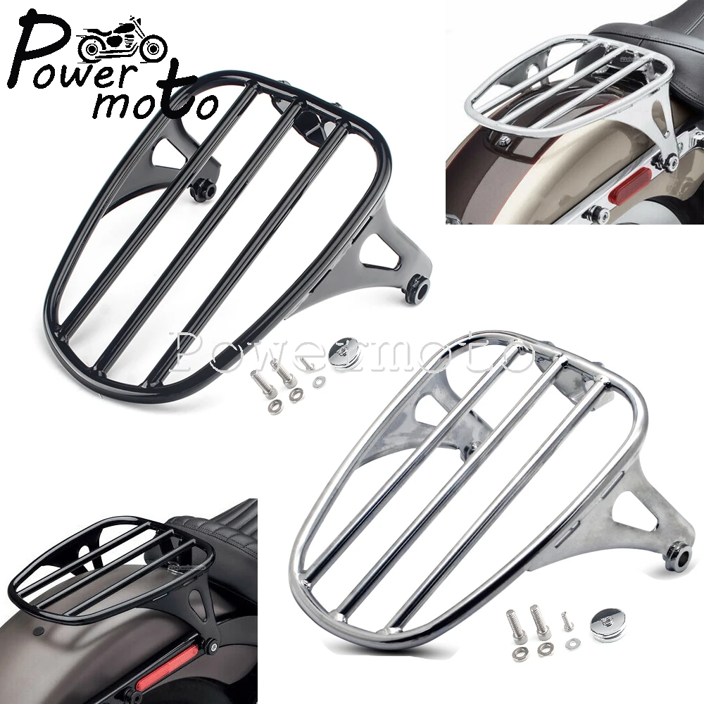 

50300120 Motorbike Rear Fender Solo Seat Luggage Rack Shelf Support w/Bolts For Harley Softail Slim Street Bob FLSL FXBB 2018-up