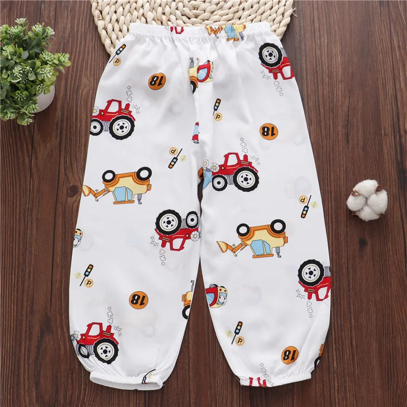 22 Color New Spring Summer Kids Boys Girls Thin Anti Mosquito Pants Candy Color Bloom Pants Trousers Baby Pajama 1-10 Year