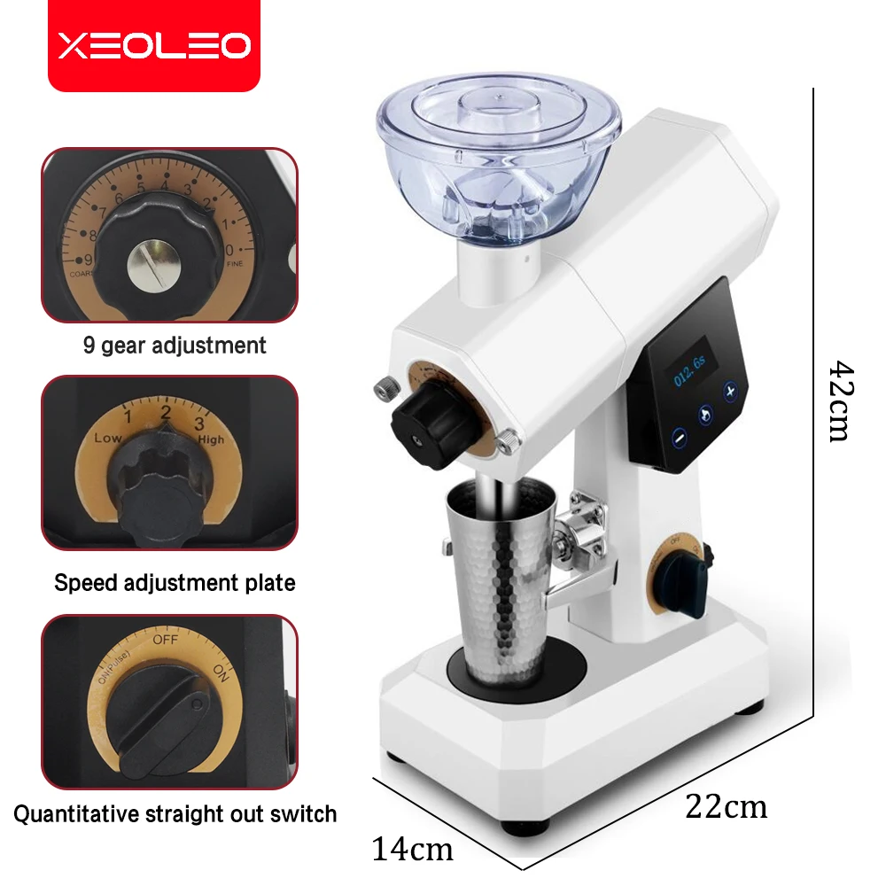 XEOLEO Electric Coffee grinder Filter Coffee grinder Quantitative Coffee  grinder Ghost teeth Milling machine 200g 110/220V 150W