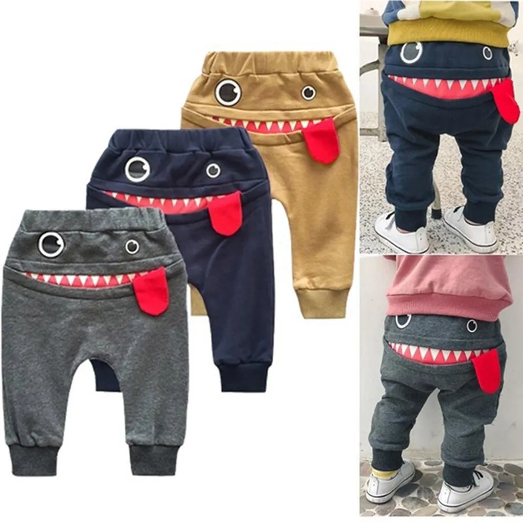 Baby Kinderen Kids Jongens Meisjes Cartoon Haai Tong Harembroek Broek Broek Kleding Kleren Onder Kinderen Meisje Jongen Party Gift