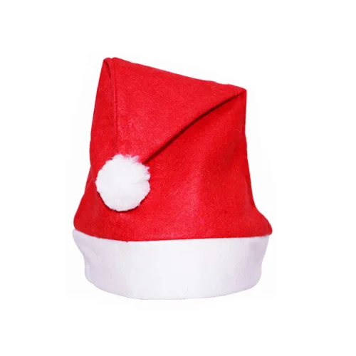 Chapeau de noël pour enfants et adultes, vente en gros, accessoires de fête du nouvel an, casquette rouge pour Costume de père noël