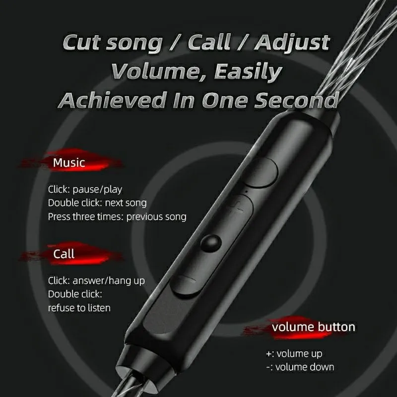 QKZ AK7 3.5 مللي متر سماعات أذن بأسلاك موسيقي HiFi سماعة مزدوجة محرك باس سماعة ستيريو ألعاب سماعات رياضية مع ميكروفون