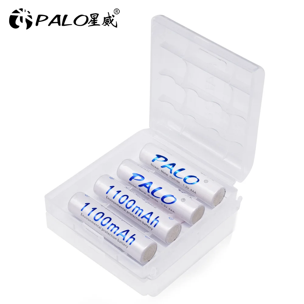 PALO 1100mAh 1.2V AAA rechargeable battery 1.2V NI-MH AAA battery rechargeable aaa 3A batteries for flashlight toys mouse