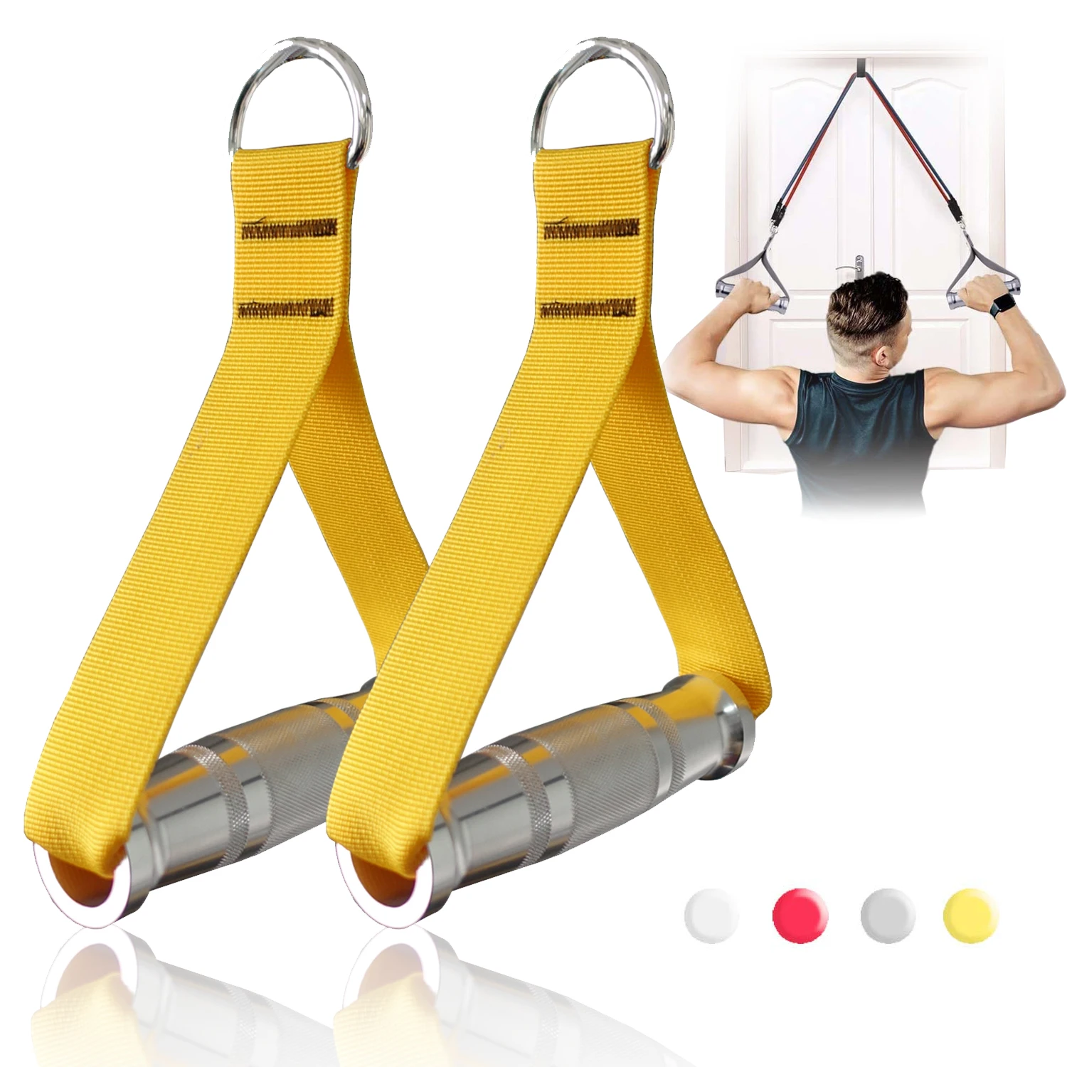 Übung Gym Metall Griffe Grip Heavy Duty Workout Kabel Maschine Befestigung Widerstand Band Pull Down Hause Fitness Zubehör