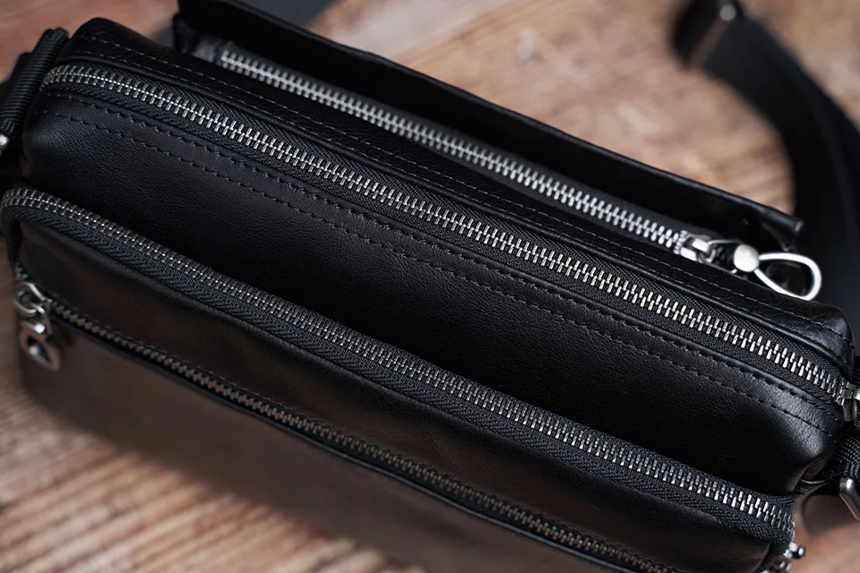 NUPUGOO Casual männer Schulter Tasche Aus Echtem Leder Mode-Trend Messenger Original Kleine Crossbody Zipper Tasche Für 9,7 Zoll Ipad – Detail 18