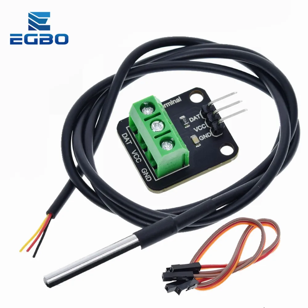 DS18B20 Temperatur Sensor Modul Kit Wasserdicht 100CM 2Digital Sensor Kabel Edelstahl Sonde Terminal Adapter Für Arduino – Detail 31