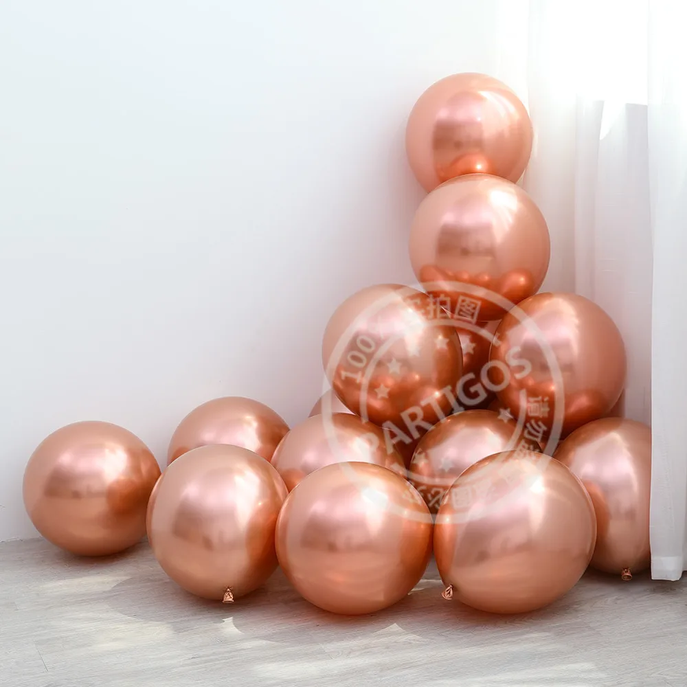 20 stücke 12 zoll Neue Farbe Rose Gold Metallic Luftballons Lila Lila Chrom Licht Grün Latex Globos für Hochzeit Geburtstag party decor