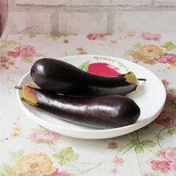 Simulación de comida PU, espuma de berenjena, juguetes educativos de frutas, comida, casa de juegos, juguete para decorar la cocina de los niños
