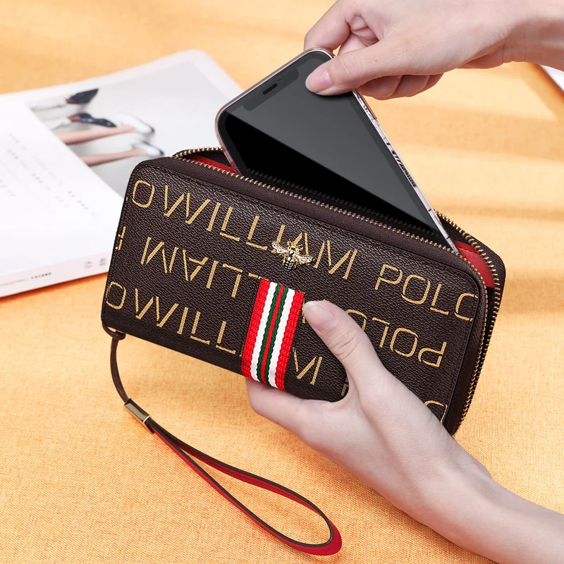 

High-end fashion wallet ladies zipper multifunctional large-capacity organ type credit card holder ID holder cash pocket wallet