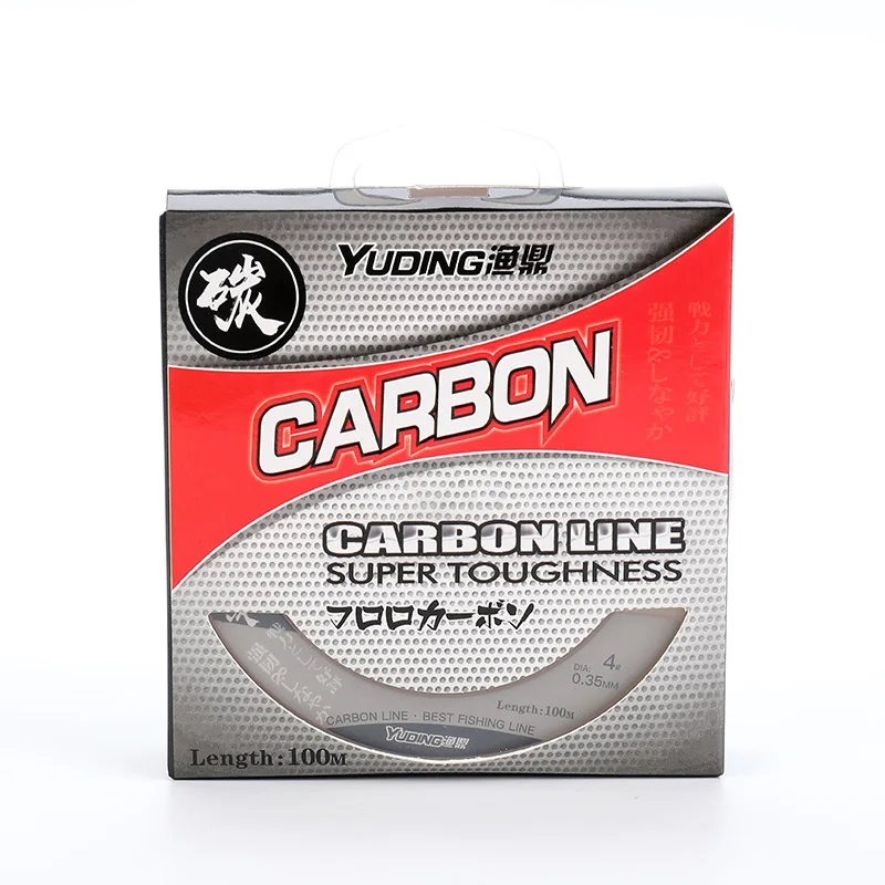 50M 100M 10-100LB 100% Fluorocarbon Fishing Line Strong Shock Leader Carbon Fiber Carp Fly Fishing Wire Cord Japan