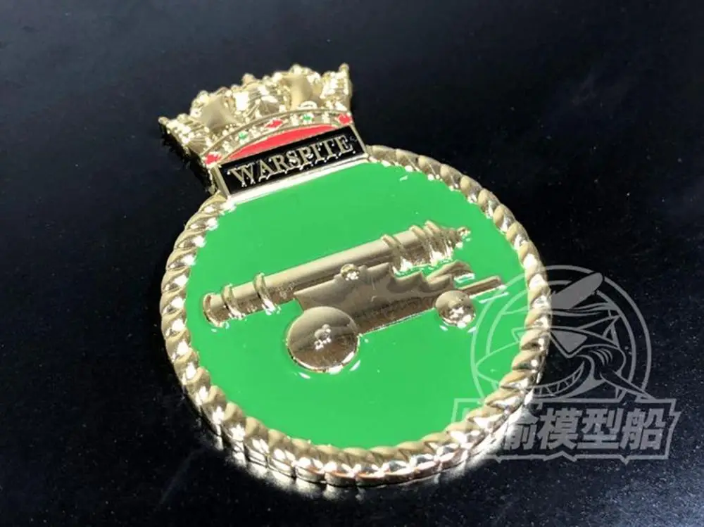 Metal Badge Heraldry HMS Battleship Warspite for 1/700 1/350 1/200 Scale Model Ship Display CYH005