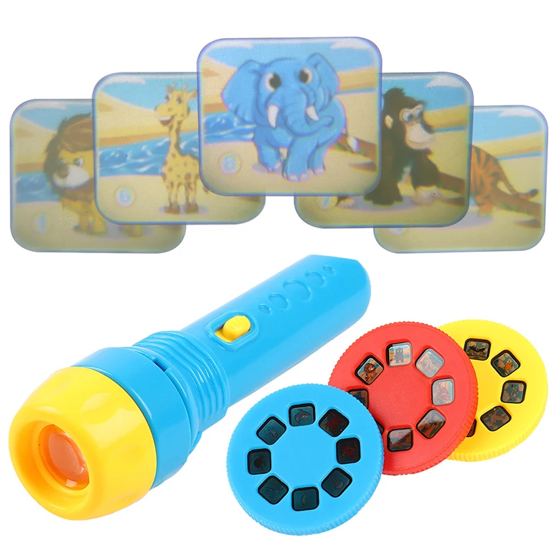 Flashlight Projector Toy Torch Projection Film Toy Sleeping Story Machine Learning and Education Drawing Tool Sleeping Light