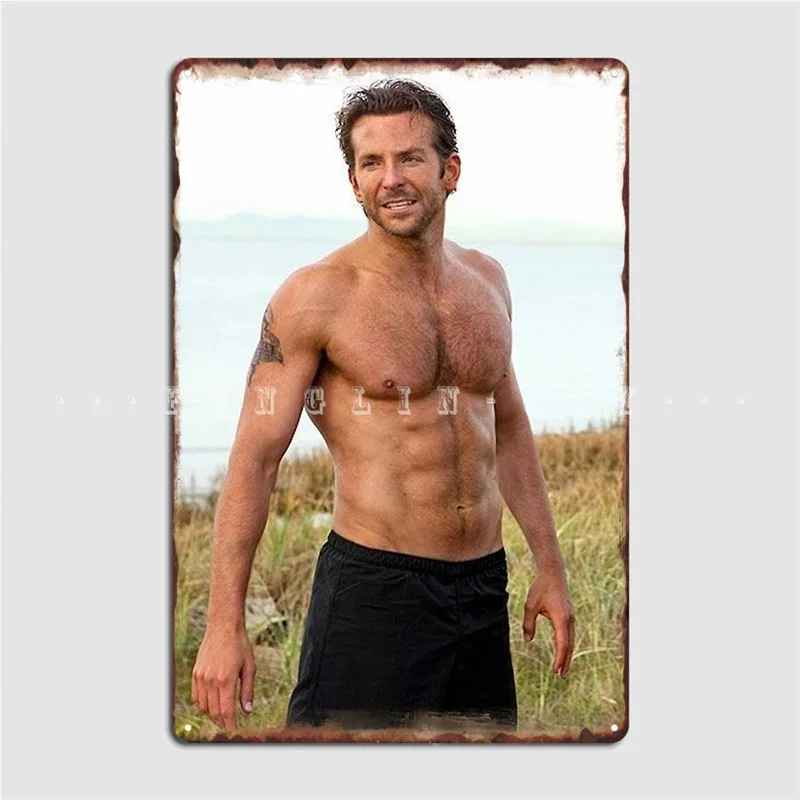 Bradley Cooper Actor Metal Sign Wall Mural Wall Wall Decor Printing Tin Sign Poster