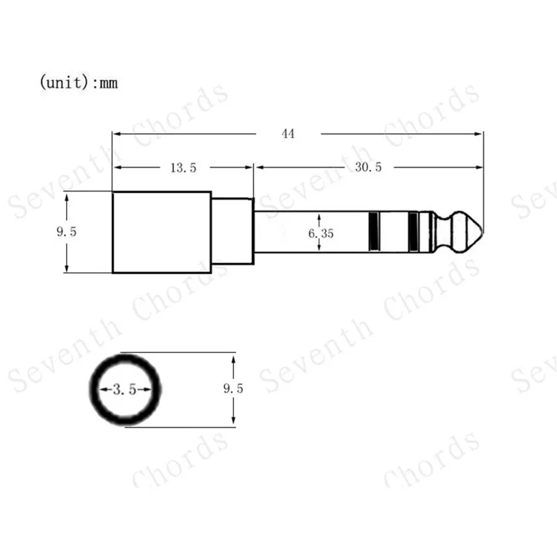 3-teiliges Audio-Drehadapter-Set für E-Gitarren-Pedalverstärker, Adapterkabel, Big-Jack-Zubehörteile – Detail 5