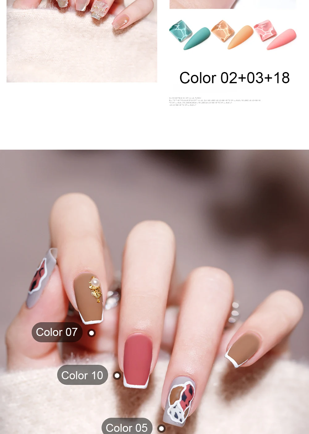 Vendeeni 18 Farben Sommer Gel-Nagellack Semi-Permanenter Bunter UV-Soak-Off Gel-Lack Reiner Farbgel-Lack für Nagelkunst – Detail 6