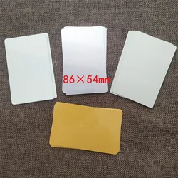 100sheets 0.45mm 86*54mm Blank Sublimation Metal Plate Aluminium sheet Name Card Printing Sublimation Ink Transfer DIY Craft