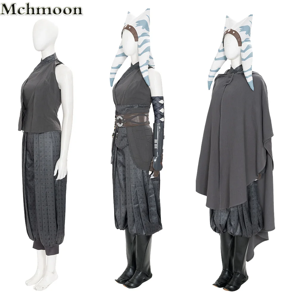 Ahsoka Tano Cosplay Costume Outfit Halloween Woman Suit Custom Made Free Shipping Cloak