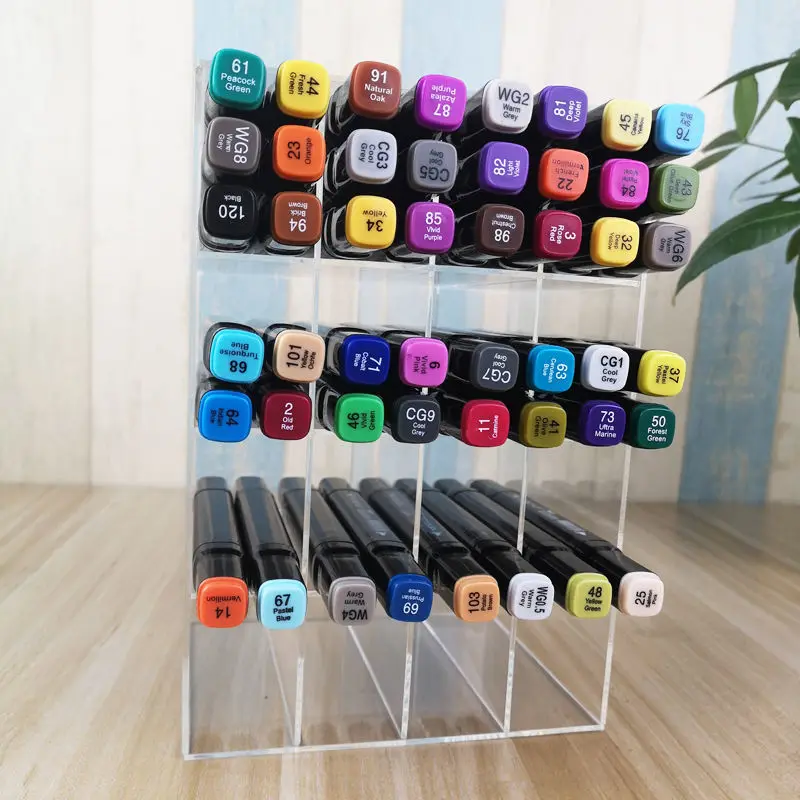 Multifunctional 9/16/30 Grid Desktop Organizer Office Accessories Stationery Pen Holder Storage Box Makeup Brush Tools Organizer