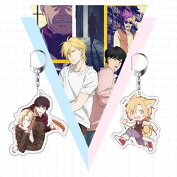 Japan Anime Keychain Banana Fish Ash Lynx Okumura Eiji Cosplay Double Side Acrylic Key Chain Ring Phone Charm Pendant Keyring