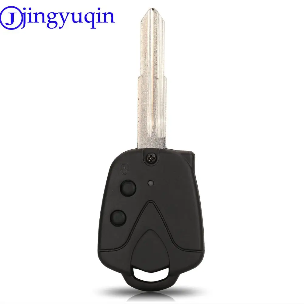 

jingyuqin 2 Buttons Replacement Car Blank Key with Groove on Right Blade For Malaysia Proton Key Shell Remote Cover Case