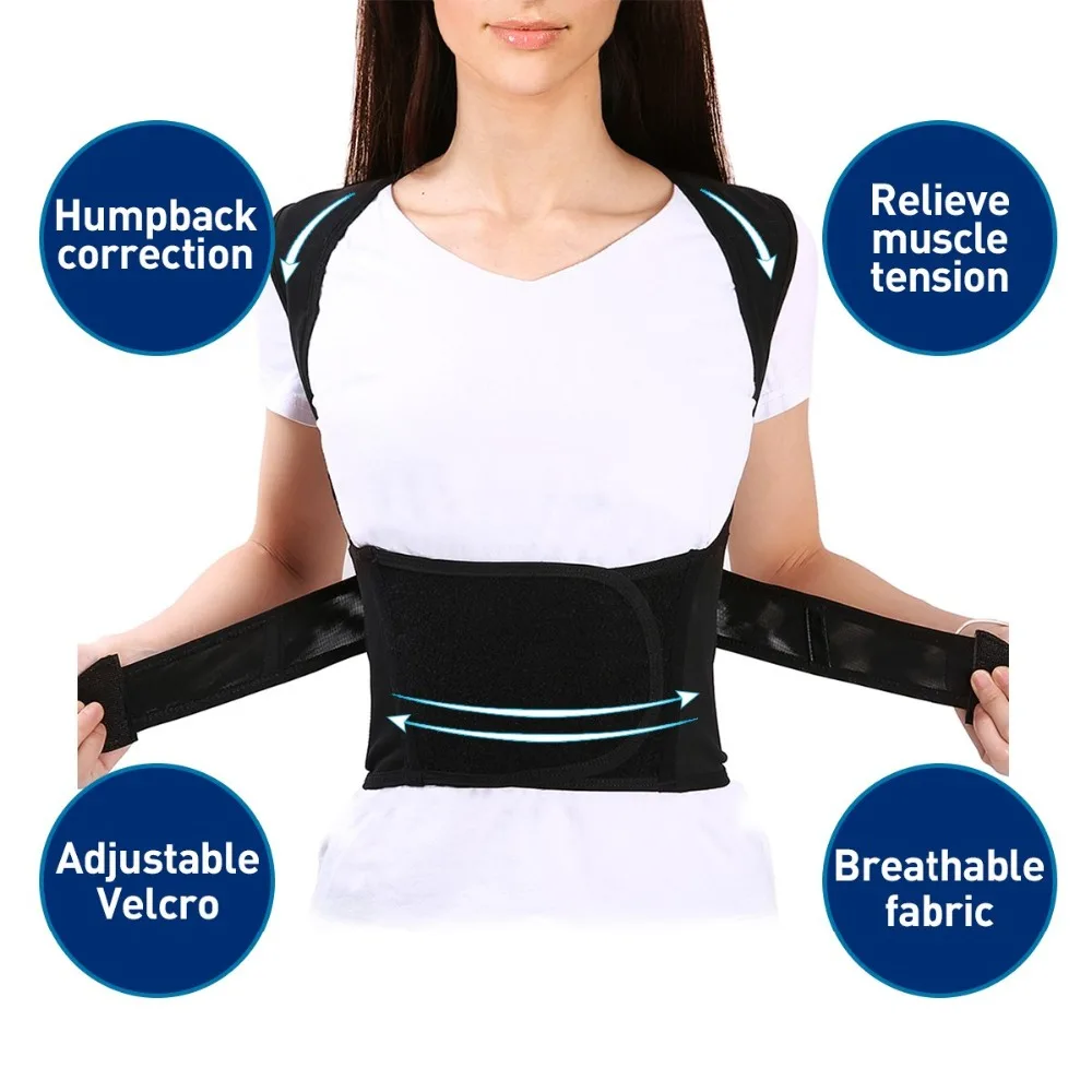 Back Posture Corrector Invisible Clavicle Support Brace Back Shoulder Neck Pain Relief Periarthritis Children Adult Kyphosis