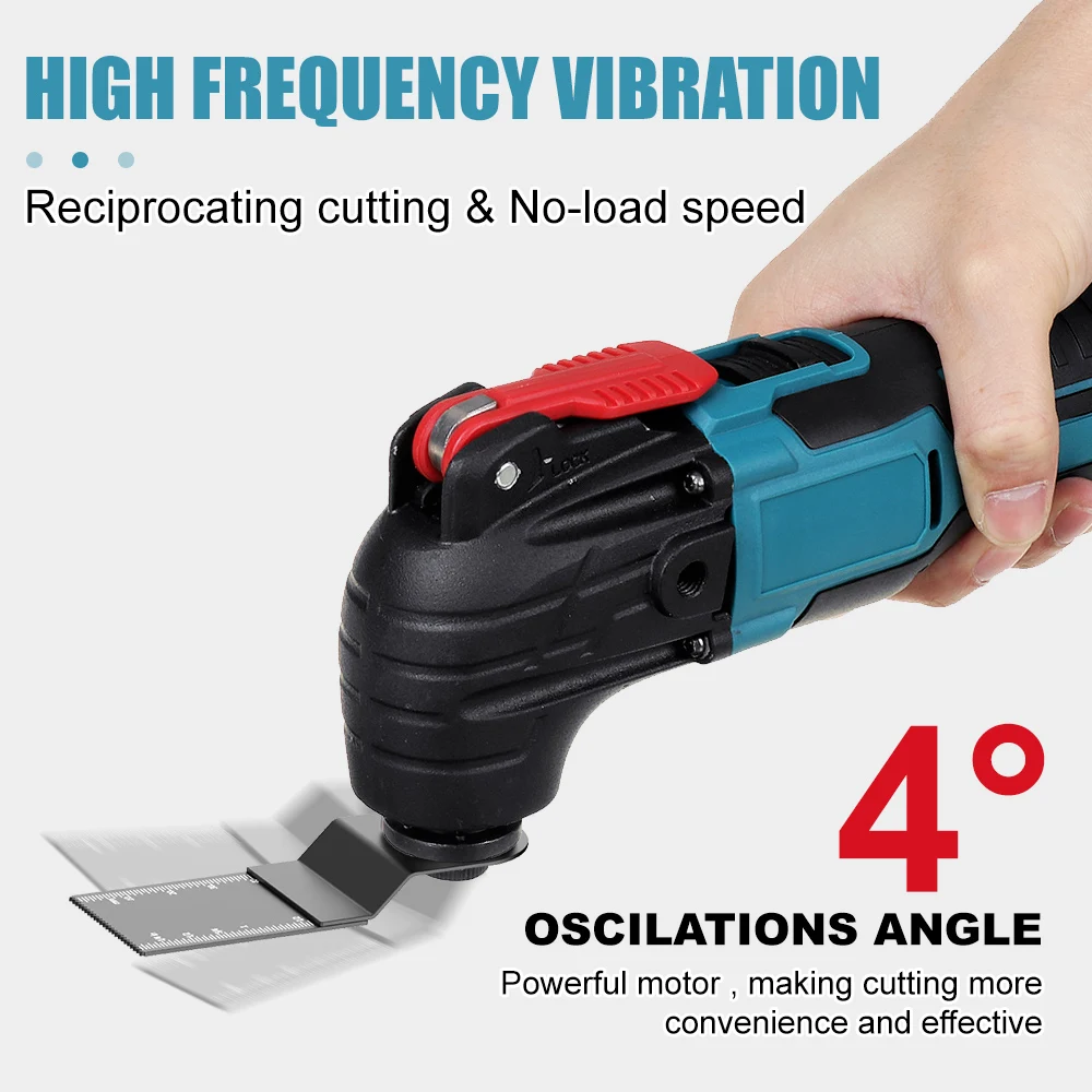 Imagem -03 - Drillpro-ferramenta Oscilante sem Fio Aparador Elétrico Multi-ferramentas Máquina de Corte pá Bateria Makita 18v Renovador