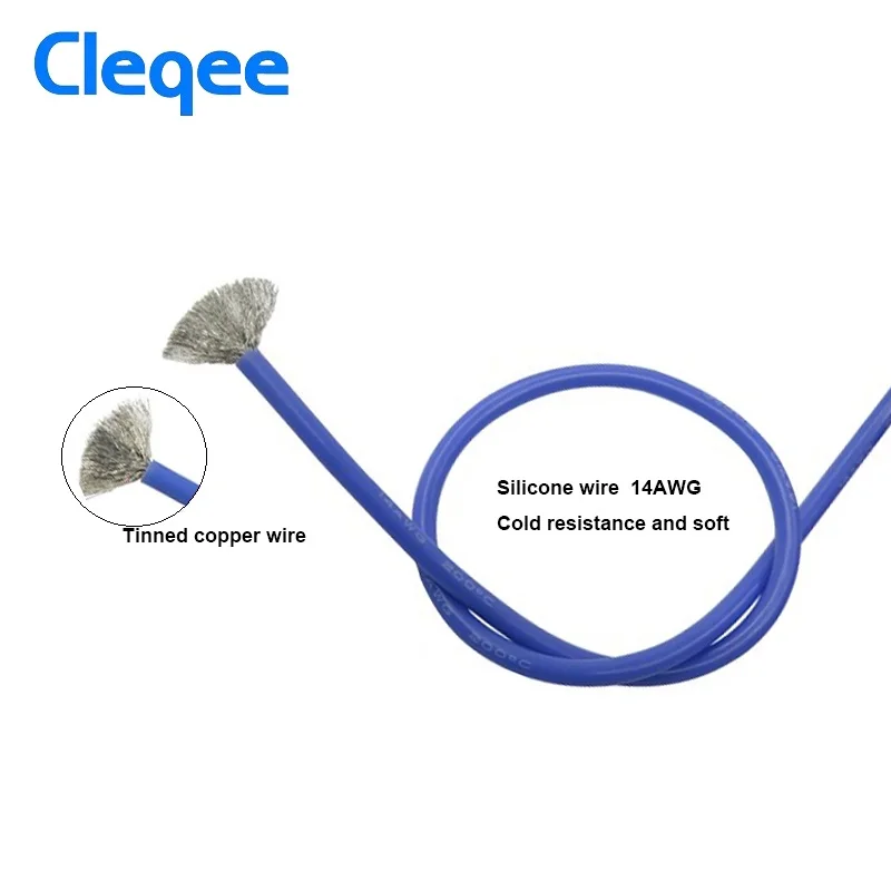 Cavo maschio impilabile sicuro 14AWG 1000V/10A della spina 1M del cavo molle del Silicone del cavo della prova della spina della Banana di Cleqee P1050-1 4mm