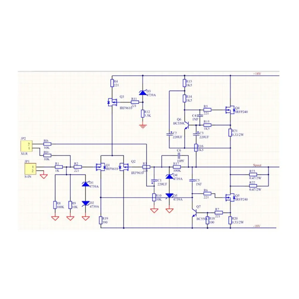 1 Pair Based on PASS AM Class A 10W Single-Ended Power Amplifier Board PCB Two Channels