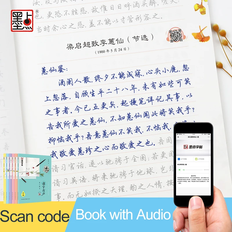 

Copybook with Audio Chinese Writing Learn Characters and Listen Beautiful Articles Beginners Practice Chinese Calligraphy Book