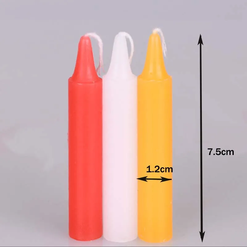 100 sztuk/partia 7.5cm świece domowe do czczenia boga bogactwa budda przedszkole eksperymentalne zapakowane krótka świeca