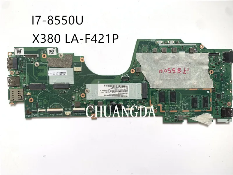 

Материнская плата X380 Yoga ДЛЯ ноутбука Thinkpad 20LH 20LJ DTZS1 LA-F421P FRU 5B20X01215 5B20X01259 5B20X01217 i7-8650U