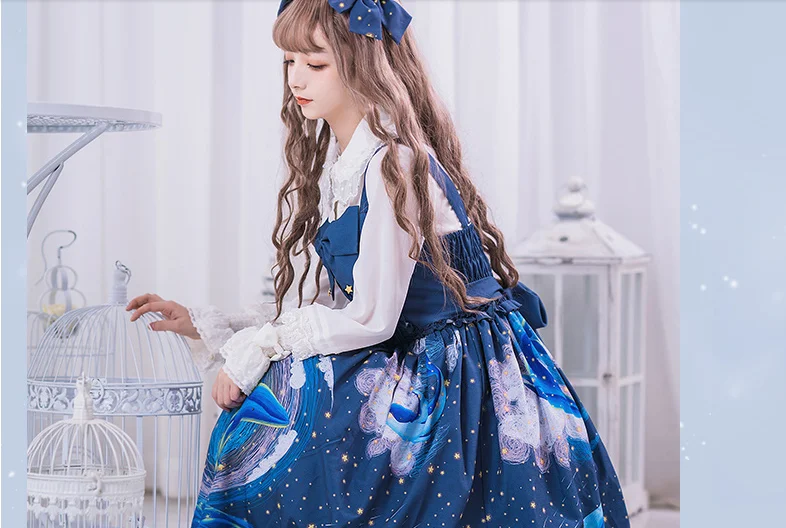 Ngọt Ngào Công Chúa Lolita Đầm Vintage Phối Ren Nơ Dễ Thương In Victoria Đầm Kawaii Cô Gái Gothic Lolita Jsk Loli Cosplay