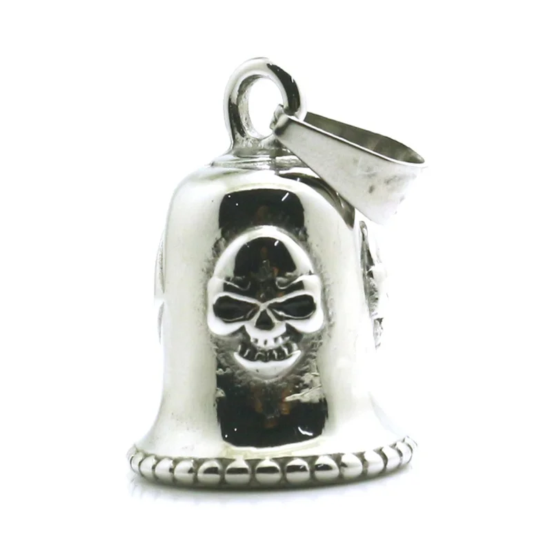 Europe and America Hot 1% Skeleton Motorcycle Classic Bell Pendant Men's Fashion Riding Jewelry Gift