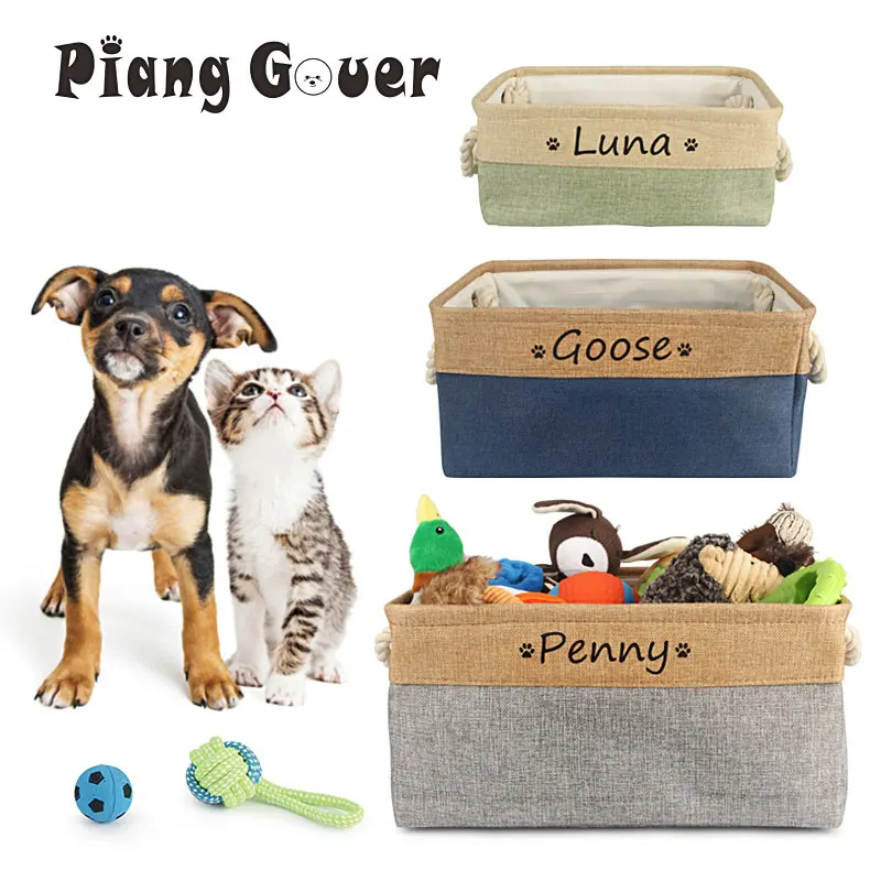 Benutzerdefinierte Name Hund Spielzeug Korb Katze Haustier Faltbare Box  Drucken Personalisierte ID Lagerung Krbe Fr Kleidung Haustier Zubehr -  AliExpress 15