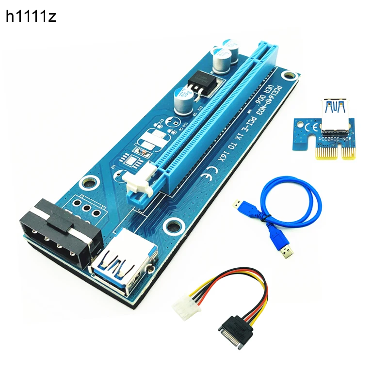 PCI-E Riser Card 30CM 60CM 100CM USB3.0 Cable PCI Express 1X to 16X Extender PCIe Adapter 4Pin Power Supply for GPU Miner Mining