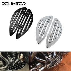 Motorcycle Driver Stretched Front Floorboards Black/Chrome Footpegs Footrest For Harley Touring Softail Electra Glide Road King