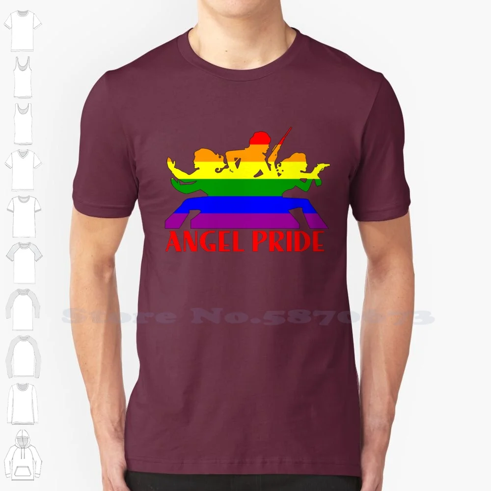 

Angel Pride 100% Pure Cotton T-Shirt Gay Pride Angels Charlies