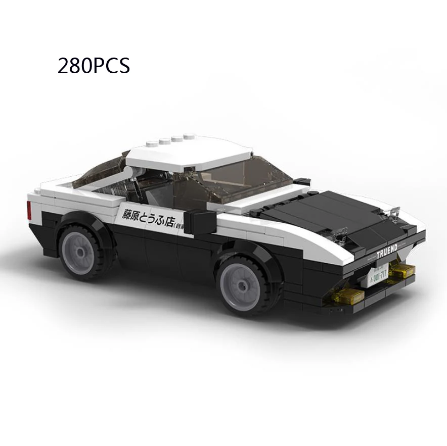 Technical Anime Initial D 1:24 Scale Classic Car Trueno Ae86 Building Block Vehicle Bricks Toys Collection For Boys Gifts