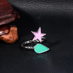 Anime Hunter X Hunter Hisoka Ring Stars Teardrop Adjustable Finger Rings for Women Men Couple Jewelry