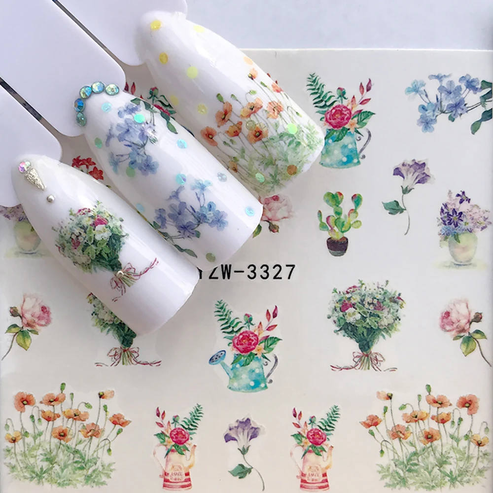 Nail Stickers For Nails Sticker Summer Sliders for Nails Watermark Beach Coconut Balloon Christmas Animal DIY Nail Art Design