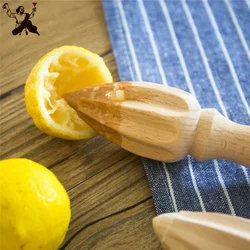 Lemon Juice Squeezer Fruit Juicer Hand Press Citrus Orange Solid Wood Series Beech Lemon Hammer Bar Tools