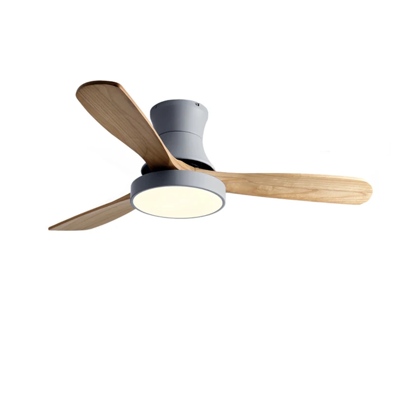 Hiện Đại Thông Minh Led Trần Có Đèn Điều Khiển Từ Xa Cho Ăn Phòng Khách Phòng Ngủ Gỗ Chắc Chắn Bắc Âu Quạt Đèn